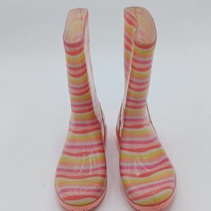 UGG Shoes Ugg Womens Pink Stripe Rain Boots Size Poshmark